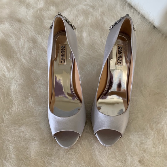 Badgley Mischka Silver Kiara Heels - Picture 3 of 7